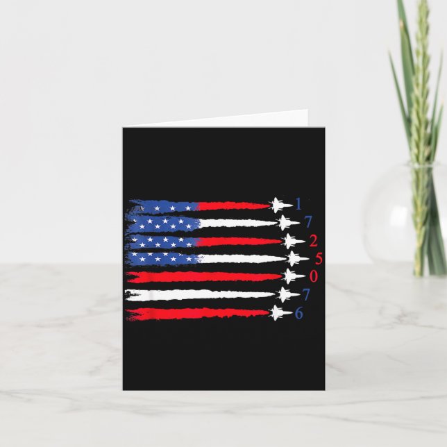 Tarjeta Air Force American Flag 4th Of July 2026 Funny Gif (Anverso)
