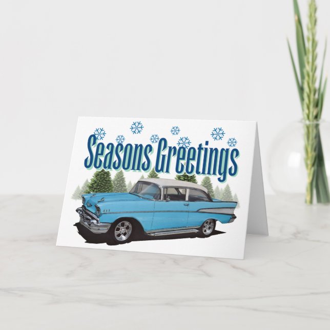 Tarjeta Aire azul con nieve en 1957 (Anverso)