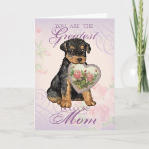 Tarjeta Airedale Heart Mom