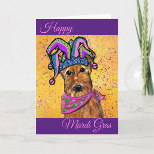 TARJETA AIREDALE MARDI GRAS
