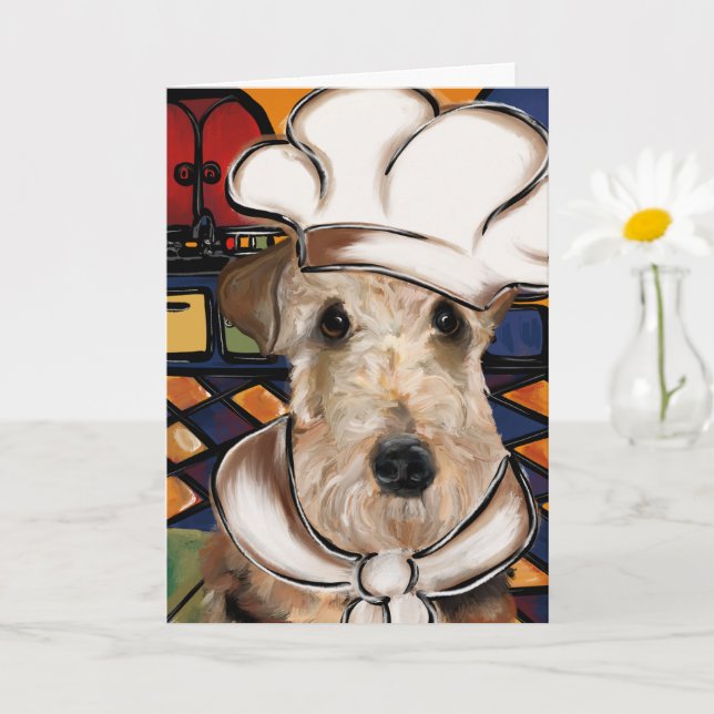 TARJETA AIREDALE TERRIER (Planta pequeña)