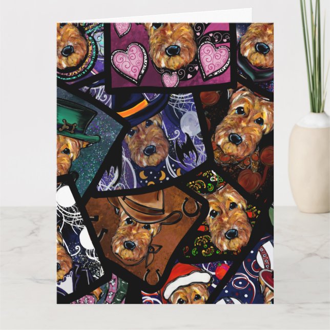 TARJETA AIREDALE TERRIER (Anverso)