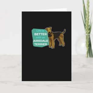 Tarjeta Airedale Terrier diciendo idea de regalo Cumpleaño