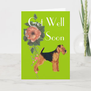 Tarjeta Airedale Terrier se pone bien