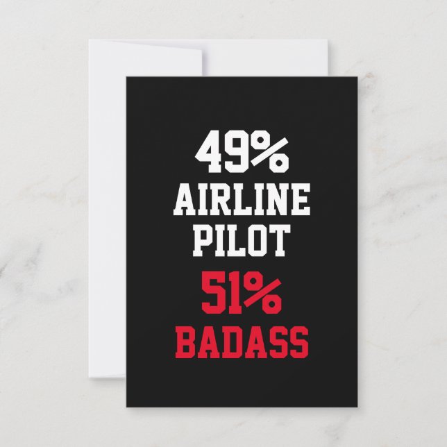 Tarjeta Airline Pilot Badass Card (Anverso)
