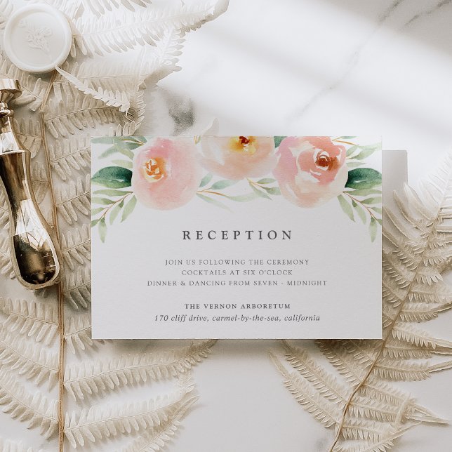 Tarjeta Airy Floral de recepción (Subido por el creador)