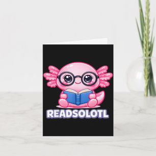 Tarjeta Ajolote divertido bibliófilo ratón de biblioteca l
