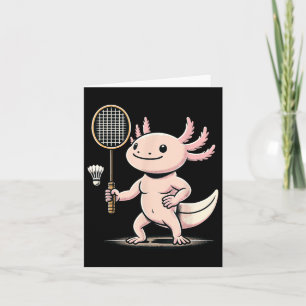 Tarjeta Ajolote Jugador de Bádminton Lanzadera Deporte 