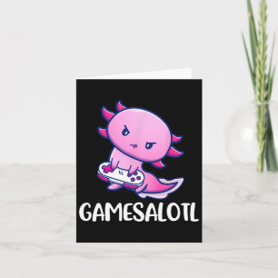 Tarjeta Ajolote Lindo Jugando Videojuego