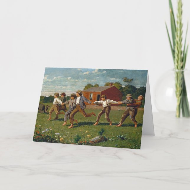 Tarjeta Ajustar el Whip | Winslow Homer (Anverso)