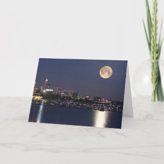Tarjeta Ajuste estupendo de la luna en Cleveland, Ohio