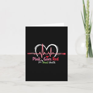 Tarjeta Aka Pink se vuelve Red Heart Health Awareness Cost