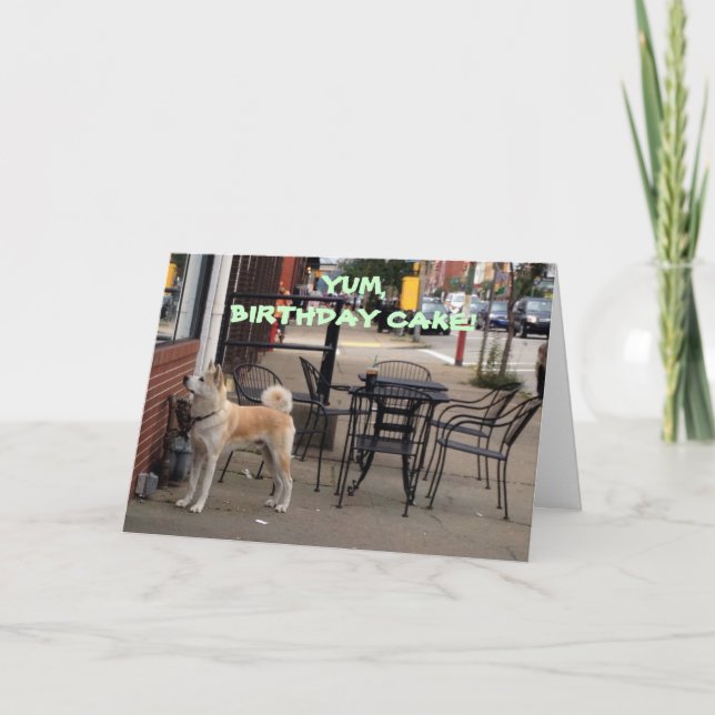 TARJETA AKITA DESEA QUE "SU HERMANA" SEA UN DIVERTIDO/FELI (Anverso)