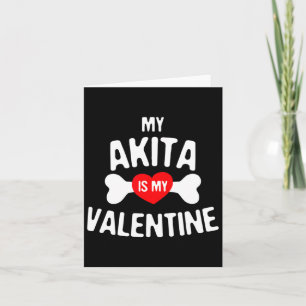 Tarjeta Akita Es Mi San Valentín Perro Akita Inu