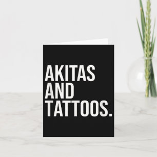 Tarjeta Akitas Y El Propietario De Tattoos Akita Perro Paw