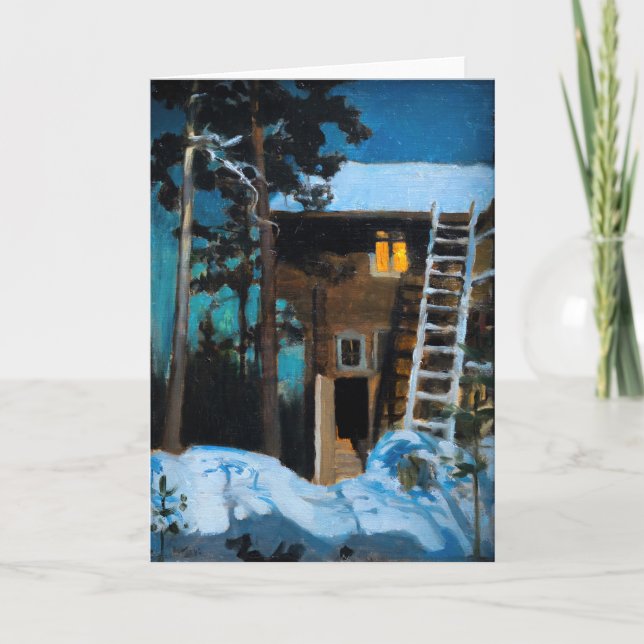 Tarjeta Akseli Gallen-Kallela - Kalela en invierno (Anverso)