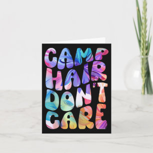 Tarjeta Al Cabello Del Campamento No Le Importa La Campaña