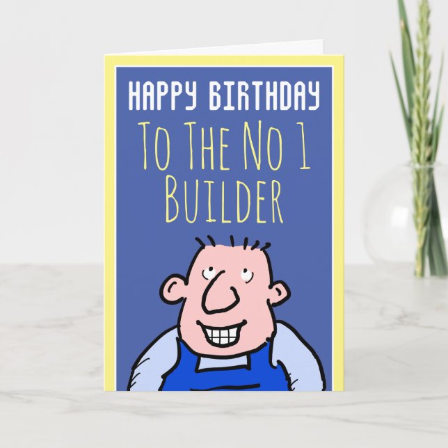 Tarjeta Al Constructor Número Uno - Cumpleaños Feliz (Anverso)