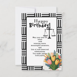 Tarjeta Al cumpleaños de un abogado encantador