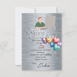 Tarjeta Al cumpleaños de un brillante ingeniero de softwar