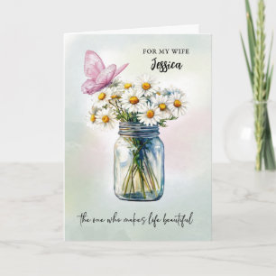 Tarjeta Al día de mi esposa, la madre personaliza a Mason 