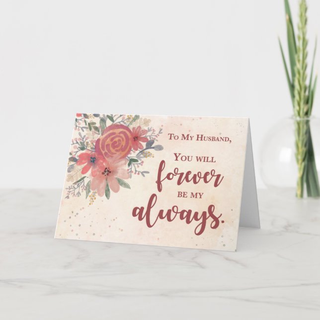 Tarjeta Al Día de San Valentín del marido para siempre ser (Anverso)