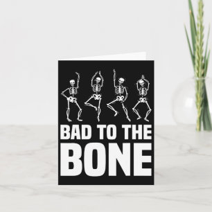Tarjeta Al divertido esqueleto de Halloween de Bone Skelet