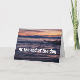 Tarjeta Al final del día, estamos en la misma página -