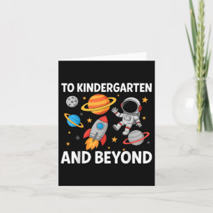 Tarjeta Al jardín de infancia y más allá del astronauta de