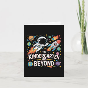 Tarjeta Al jardín de infancia y más allá del astronauta de