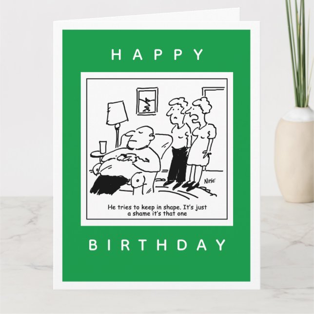 Tarjeta Al marido le gusta mantener en forma al Personaliz (Anverso)