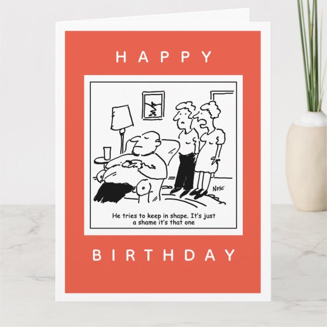 Tarjeta Al marido le gusta mantener en forma al Personaliz (Anverso)