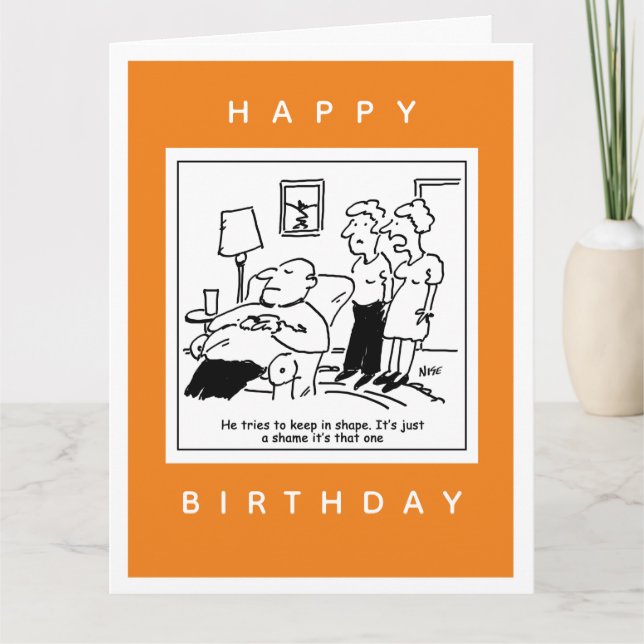 Tarjeta Al marido le gusta mantener en forma al Personaliz (Anverso)