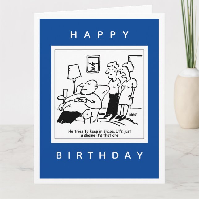 Tarjeta Al marido le gusta mantener en forma al Personaliz (Anverso)