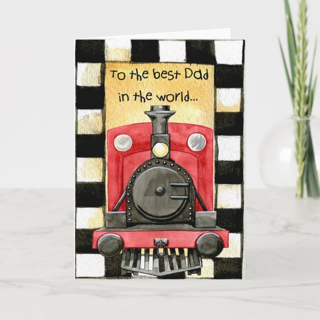 Tarjeta Al mejor papá del mundo (Anverso)