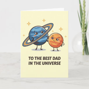 Tarjeta Al Mejor Papá Del Universo Divertido Día Del Padre