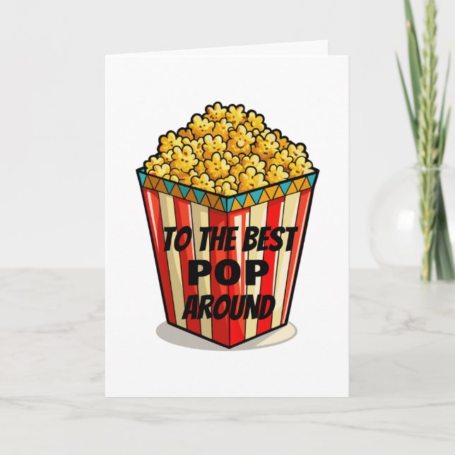 Tarjeta Al mejor POP alrededor del Día del Padre (Anverso)