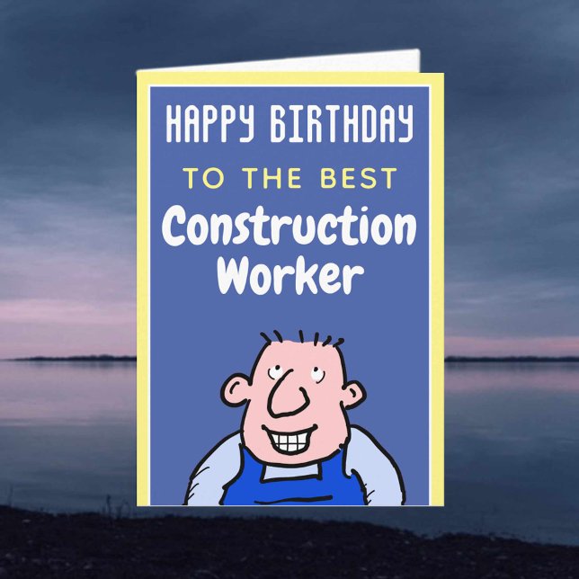 Tarjeta Al mejor trabajador de la construcción - Feliz cum (Subido por el creador)
