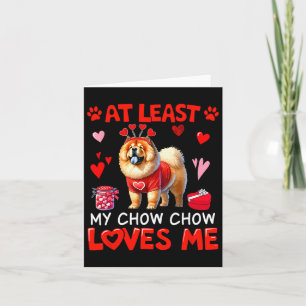 Tarjeta Al Menos Mi Chow Chow Me Ama Single de San Valentí