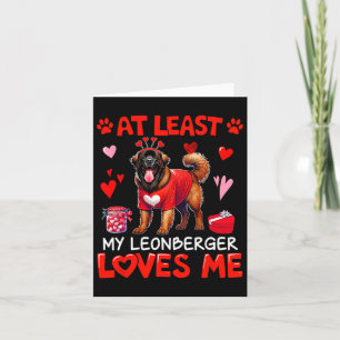 Tarjeta Al Menos Mi Leonberger Me Ama En San Valentín Solt