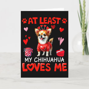 Tarjeta Al menos mi soltero amando a mi Chihuahua en San V