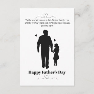 Tarjeta Al mundo eres un padre Silueta