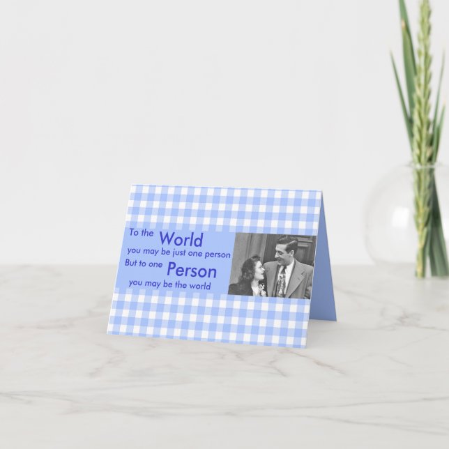 Tarjeta Al Mundo Que Puedes Ser Una Persona (Anverso)