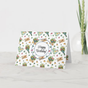 Tarjeta Al otro lado de los Millas Acuarela Bonito Feliz C