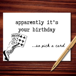 Tarjeta Al parecer es tu cumpleaños así que elige una tarj