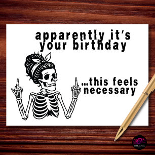 Tarjeta Al parecer es tu cumpleaños. Esto parece necesario