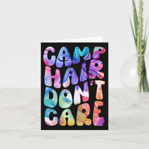 Tarjeta Al pelo del campamento no le importa la camiseta d