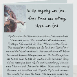 Tarjeta Al principio era Dios