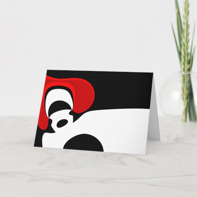 Tarjeta Al Sr. Redd: Abstracto Negro, Blanco y Rojo (Anverso)