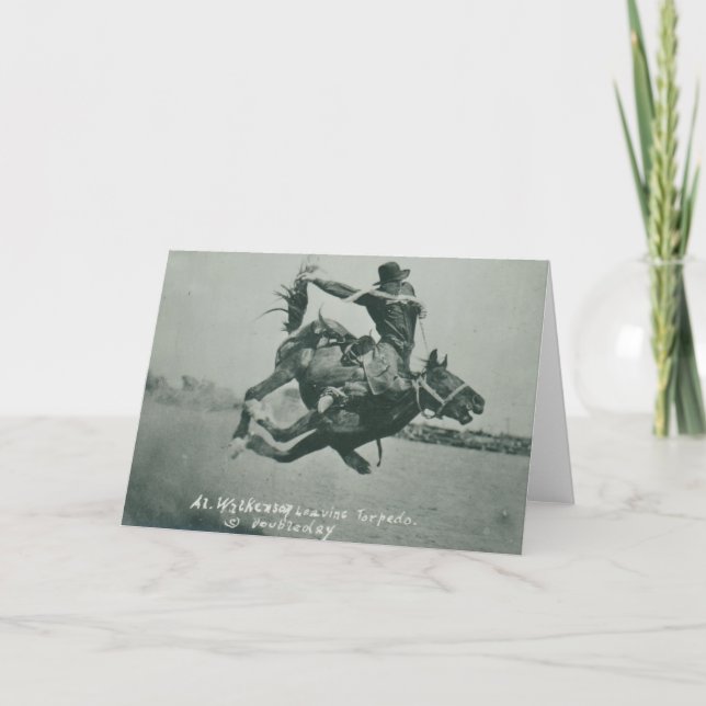 Tarjeta Al Wilkenson montando Torpedo. (Anverso)
